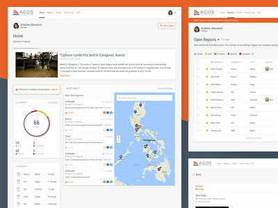 Agos e-Bayanihan Volunteer Platform calamities crisis management management philippines platform rappler reports ui website