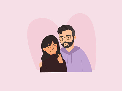 Me and Arman character couples illustration