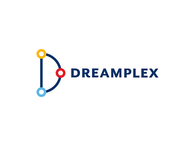 Dreamplex Logo Concept co working connecting creative dot dream dreamplex letter logo mark rgb space vietnam