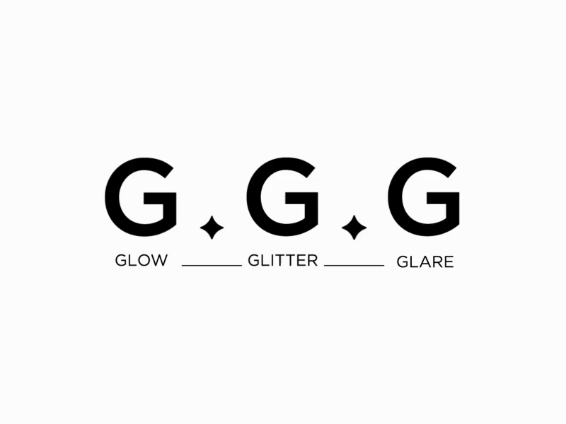 G.G.G Cosmetic beauty branding cosmetic glare glitter glow korea logo logotype luxury minimal vietnam