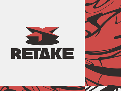 Retake design esports gaming icon identily layout logo mark retake simple type typography