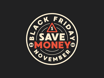 Save Money badge black friday design hand illustration logo money retro texture vector