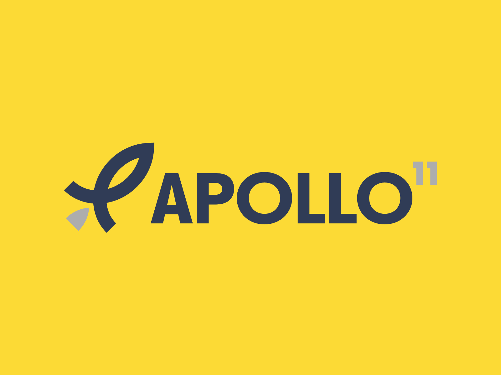 Apollo¹¹ 🚀 11 apollo icon identity logo mark rocket type yellow
