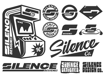 Silence Design Co. ✏️🔇 company design illustration layout retro silence texture typography vector