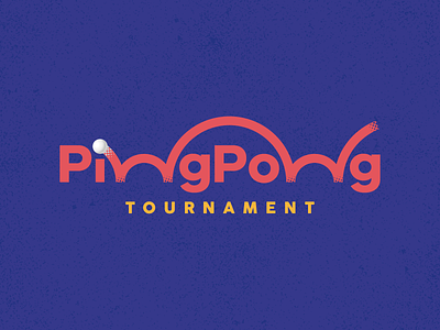 Ping Pong illustration letters logo mark ping pong simple