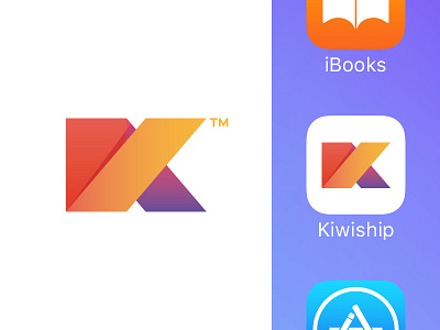 Kiwiship – App for iPhone app brand identity iphone k kiwiship logo mark simple symbol