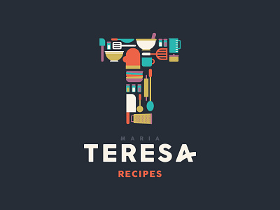 Maria Teresa Chef badge color cook design icon identity illustration kitchen logo maria tools woman