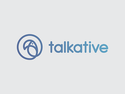 Talkative logo blue branding design icon identity illustration logo mark parrot simple