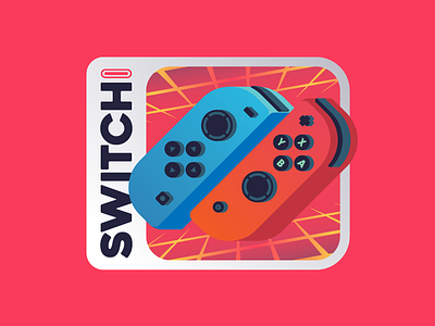 👾 blue console cute game gameboy icon identity illustration nintendo red switch vector