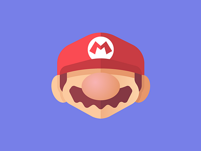 Super Mario arcade avatar colorful design face game icon illustration line mario bros nintendo super mario