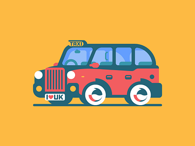 🇬🇧 car design great britain illustration london playoff retro sticker stickermule taxi uk