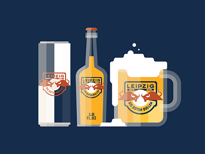 RB Leipzig badge beer bull crest football german illustration logo red bull retro soccer texture