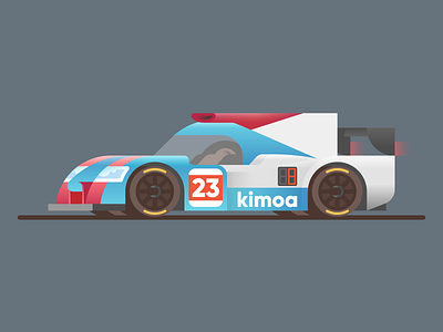 United Autosports LMP2 24 hours animation car color cute illustration ligier united autosports vector