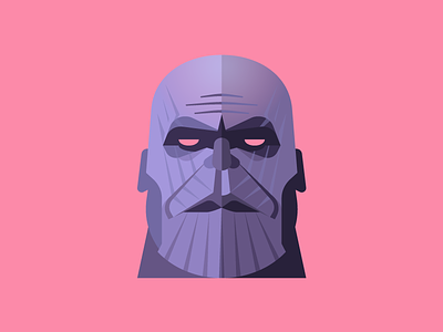 Thanos avatar avengers character face illustration infinity war marvel thanos vector villain