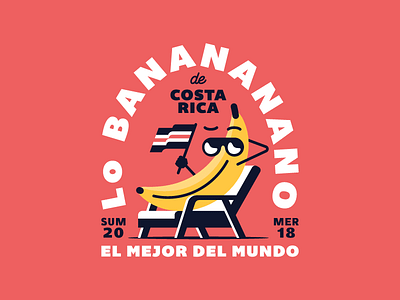 Costa Rica 🇨🇷 badge banana costa rica illustration summer texture trekking typography vector
