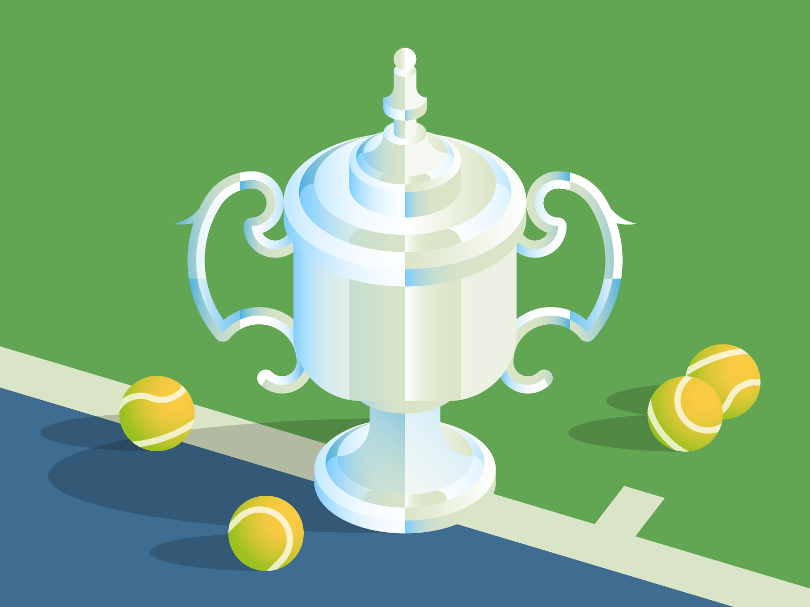 US Open '18 🎾🇺🇸 america cup illutration tennis texture trophy us open usa vector