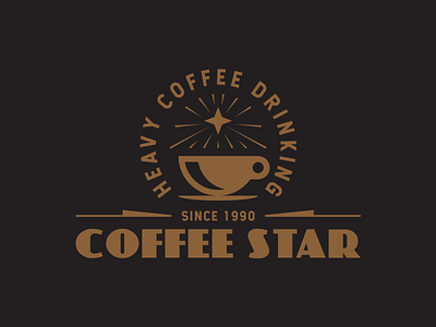 Coffee Star ☕️ black brown coffee icon identity illstration layout logo star trademark type typography