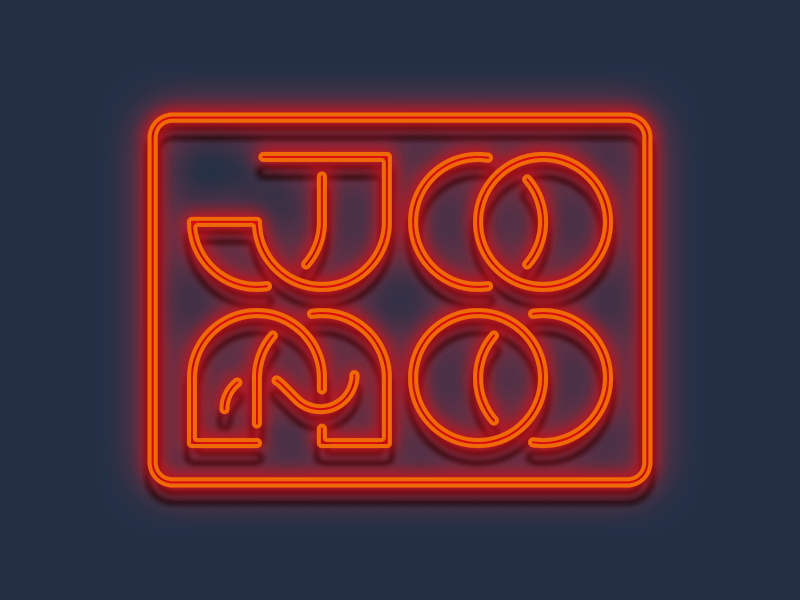 JOÃO design icon illustration joao layout logo mark neon portfolio ui web