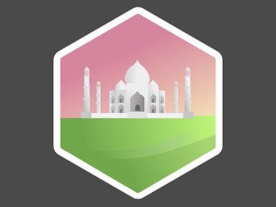 Taj Mahal Icon icon illustration vector