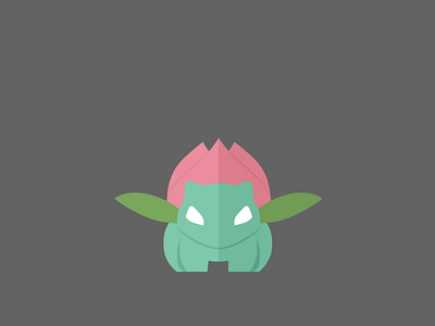 Ivysaur #002 design illustration pokemon simple sketch vector