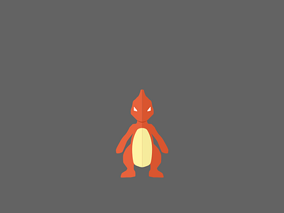 Charmeleon #005 design illustration pokemon simple sketch vector