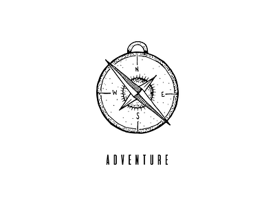 Compass Illustration adventure graphicdesign handillustrated illustration typography