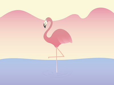 Flamingo animal flamingo gradient illustration illustrator vector