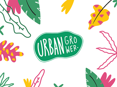 Urban Grower Branding branding flower illustration leaves logo urbangrower urbanjungle