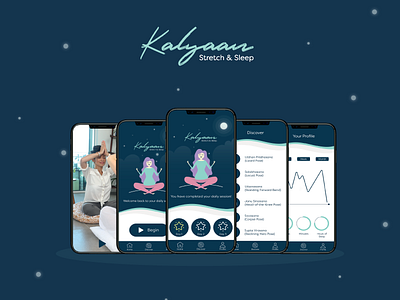 Kalyann UI app concept interfae mentalhealth ui ux yoga