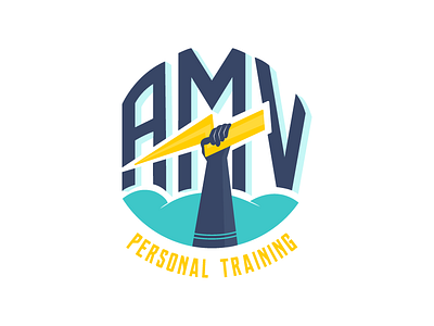 A.M.V Personal Training branding illustration logo
