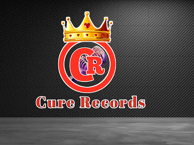 3D logo for Cure Records branding design illustration logo