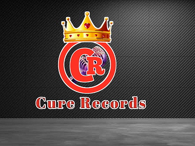 3D logo for Cure Records branding design illustration logo