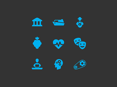Icon set for client icon pictogram