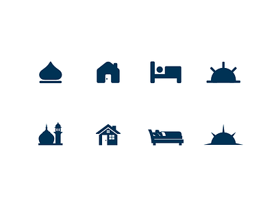 Icon set for supplication app icon pictogram