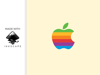 inkscape tutorial: making apple rainbow logo apple inkscape lisa logo rainbow