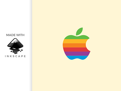 inkscape tutorial: making apple rainbow logo