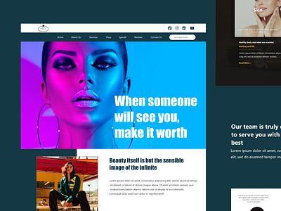 Skin Care Website UI Design branding design skin care business homepage idea skin care website skin website design idea ui webhood