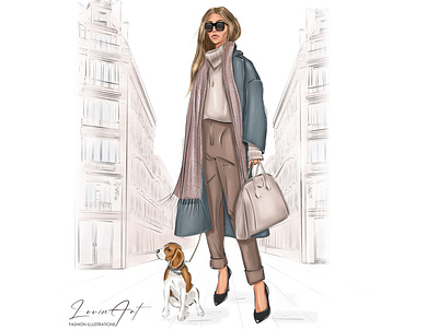 Fashion illustration girl in autumn outfit architecture autumn outfit blonde girl city cityscape clothing digital art dribbble elegant fashion fashion art fashion illustration fashion style girl graphic design illustration art outdoors raster illustration sunglasses woman