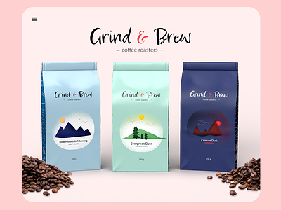 Concept design for a coffee product & website 3d branding coffee design graphic design illustration landing page ui web design