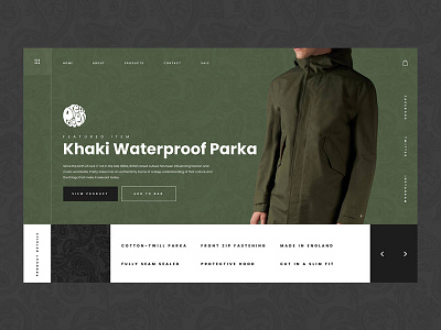 Pretty Green - Experiment interface modrianizm ui web design