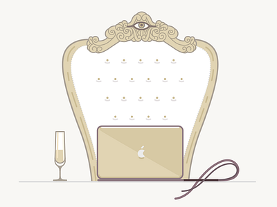 Hiring Senior Designer apple champaign designer eye flat iconset illustration monoline outline power reign throne