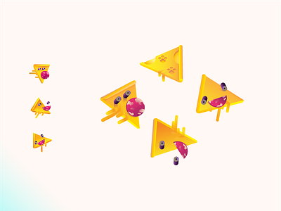 love will tear them apart perfect pixel artkai illustration salami pizza vector emoji sticker