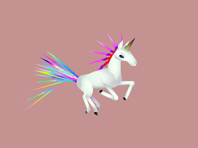 Punkicorn glam trendy unicorn gradient sketchapp vector illustration