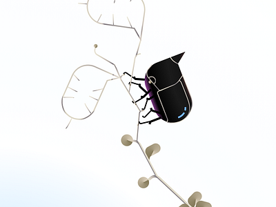 Unicorn Bug & Lunaria Plant