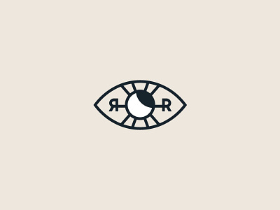 Logo for Roza Ray astrology brand branding eye lettering lineart logo logodesign logos logotype mark monogram moon psychology rr simple sun