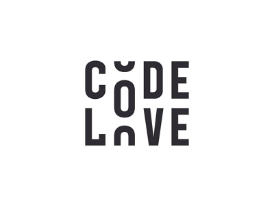 Code Love brand clothes clothing code logo logos love type typography
