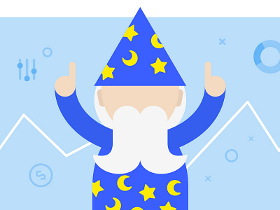 Google wizard adwords beard blue google graphs star wizard