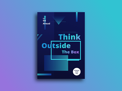 Think Outside The Box color design dribbble draft day motivation outside poster typography