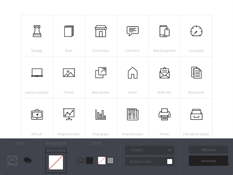 Icon customization app by Iconcrafts on Dribbble