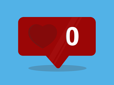 #NoLove blue heart icons illustration like likes media red social zero